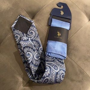 NWT US Polo Assn. Tie with pocket square